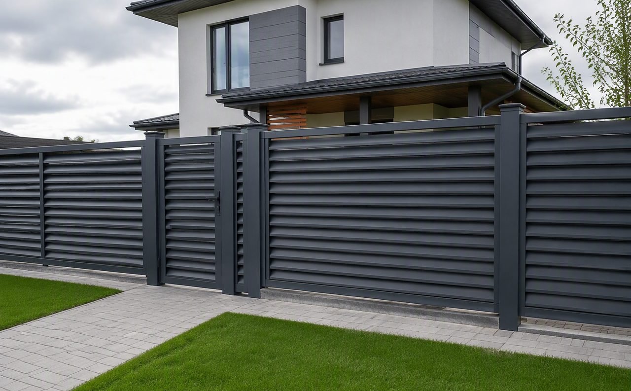 Забор-жалюзи секционный — любой цвет RAL